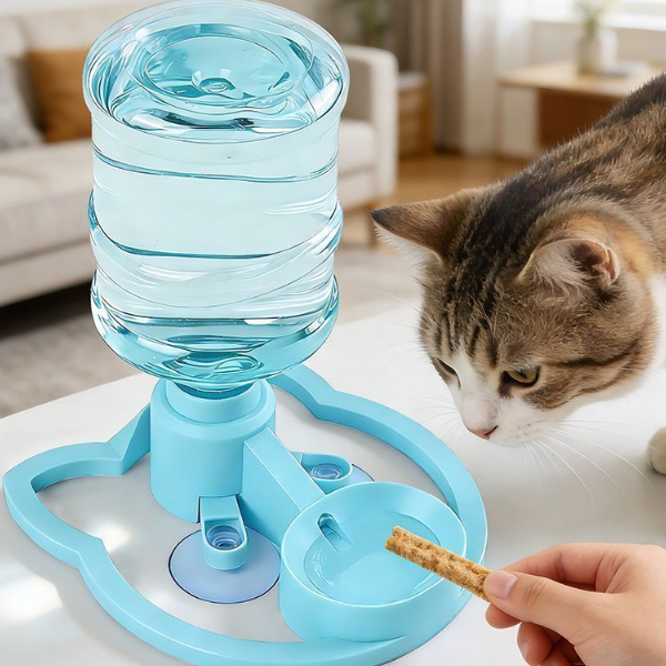 Cat Water Dispenser Pet Automatic Water Bowl No Filter No Electricity